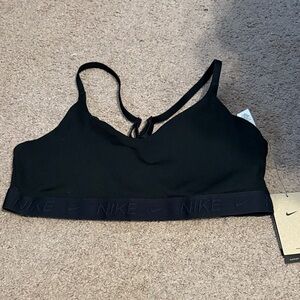 Nike Women's Black Sports Bra with Logo Band